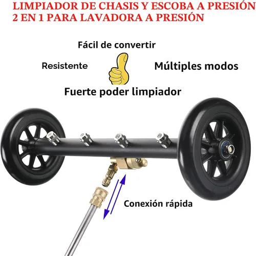 Miniatura 3 de Tool Daily Limpiador a presión de tren de rodaje de 16 pulgadas, accesorio para lavadora a presión del tren de rodaje, lavado debajo del automóvil