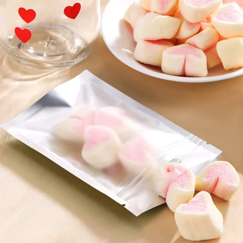 Miniatura 5 de 200 piezas de bolsas Mylar Zip Lock. Bolsas de papel de aluminio, plano metálico Mylar Foil plano, bolsas ZipLock de almacenamiento de alimentos.