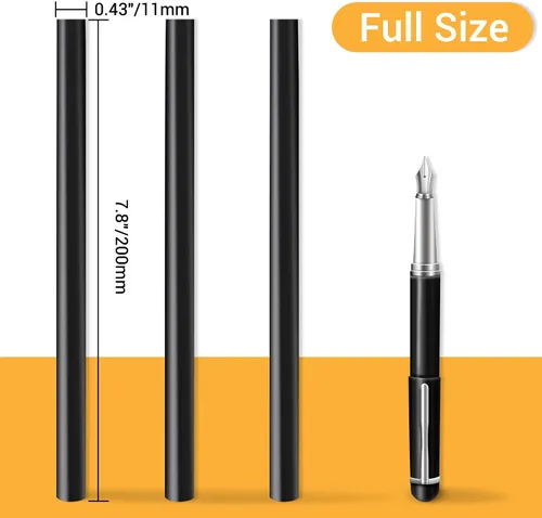 Miniatura 2 de Manarty Black Craft - Barras de pegamento para manualidades, 0.43 pulgadas de diámetro x 8 pulgadas de largo, tamaño completo, barras de pegamento