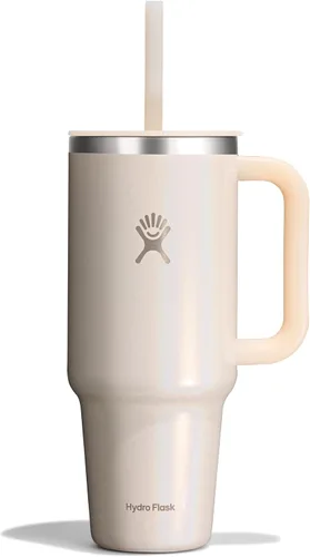 Miniatura 69 de Hydro Flask Vaso de Viaje con Asa, Tapa y Pajita - Acero Inoxidable Aislado en 24 Oz Aloe