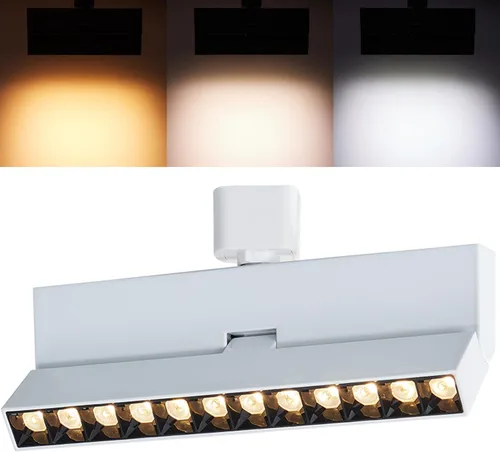 VANoopee Cabezales de iluminación LED regulables de 3 colores, tipo H, cabezales de luz de riel brillantes, focos de techo modernos para cocina,