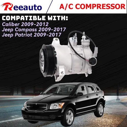 Miniatura 5 de Compresor de aire acondicionado A/C compatible con Je-ep Compass Patriot 2009-2017 Calibre 2009-2012 AC Compresor L4 1.8L 2.0L 2.4L Reemplazar