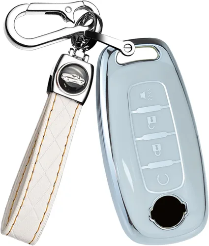 Miniatura 8 de ontto Funda para llavero de 4 botones con llavero compatible con Nissan 2023 X-Trial Kicks Rouge Pathfinder, funda inteligente para llave remota