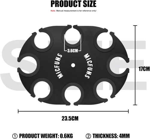 Miniatura 2 de TM100 Soporte para micrófono múltiple para soporte de micrófono, accesorio de bandeja cuadrada con capacidad para hasta 8 micrófonos en el escenario