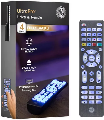 Miniatura 9 de GE Control Remoto Universal con Botones Retroiluminados, Reemplazo de Control Remoto para Samsung TV, Control Remoto Samsung para Smart TV, Plateado