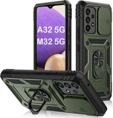 Miniatura 16 de PASNEW Funda para Samsung Galaxy A54, Soporte Metálico y Cubierta Deslizante para Cámara, Militar Multicapa Resistente de Cuerpo Completo a Prueba