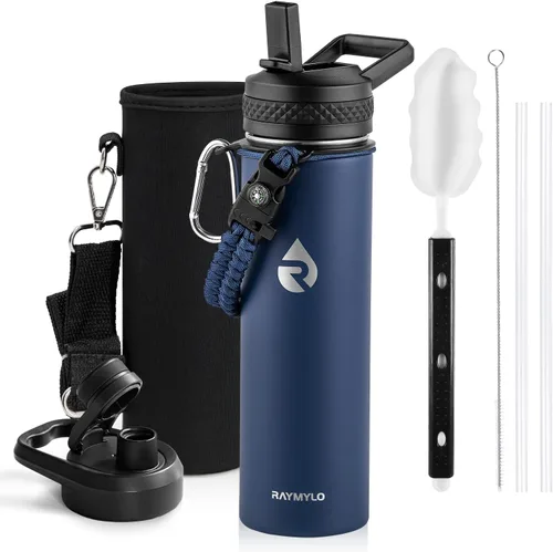 Miniatura 110 de RAYMYLO Botella de agua aislada de 24 onzas, de acero inoxidable con triple pared al vacío (fría durante 48 horas, caliente durante 24 horas), a