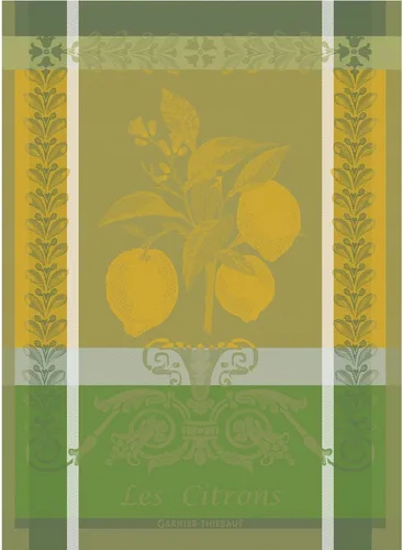 Miniatura 3 de Garnier Thiebaut Citron Zeste (Lemon Zest) - Toalla de cocina francesa de 22 x 30 pulgadas, algodón, jacquard