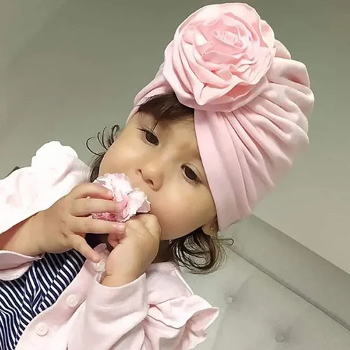 Miniatura 4 de inSowni 8 unidades de gorras de turbante para hospitales de guardería gorros con flores para bebés y niñas recién nacidos