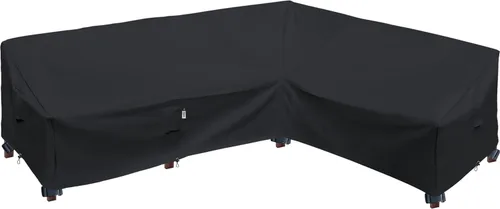 Miniatura 47 de Funda de Sofá Seccional de Servicio Pesado para Exteriores, Fundas Impermeables 600D para Sofá Seccional de Patio, Funda para Muebles de Jardín