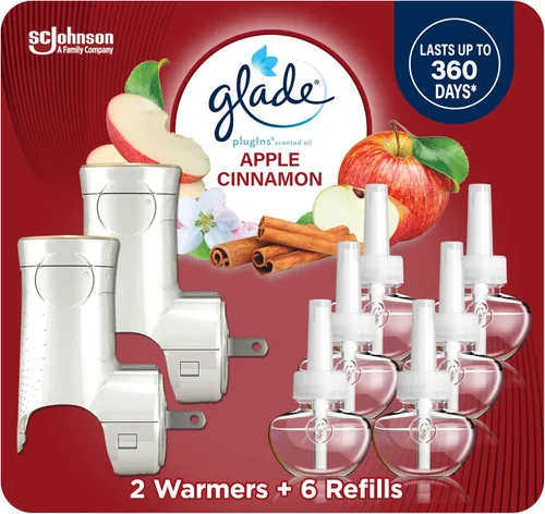Miniatura 18 de Glade PlugIns - Kit de iniciación de ambientador, aceites esenciales y perfumados para el hogar y el baño, manzana y canela, 4.02 onzas líquidas, 2