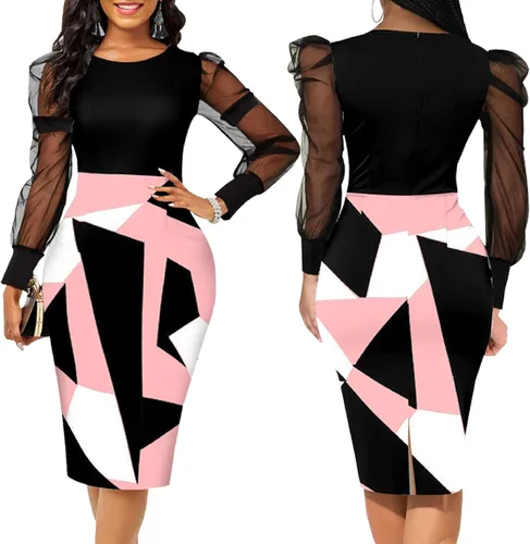 Miniatura 4 de IbuduSexy Women 2024 Summer Casual Bodycon Dresses Elegant Plus Size Midi Work Dresses