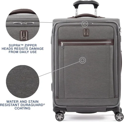 Miniatura 3 de Travelpro Platinum Elite-Softside - Maletas expansible con ruedas giratorias, Gris Vintage), 409186505