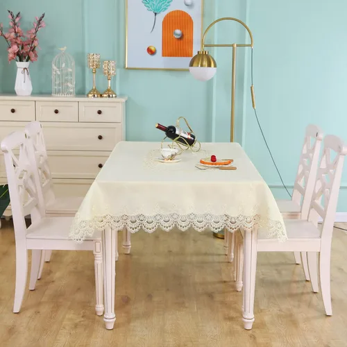 Miniatura 4 de Mantel rectangular de encaje para verano, otoño, decoración de flores, mantel de macramé para comedor, fiesta de cocina, al aire libre, cena