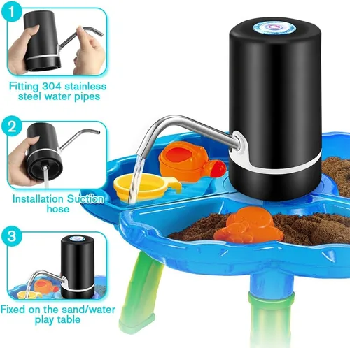 Miniatura 4 de Dispensador de agua para botella de 5 galones, bomba de botella de agua portátil con carga USB, interruptor automático, dispensador de agua portátil