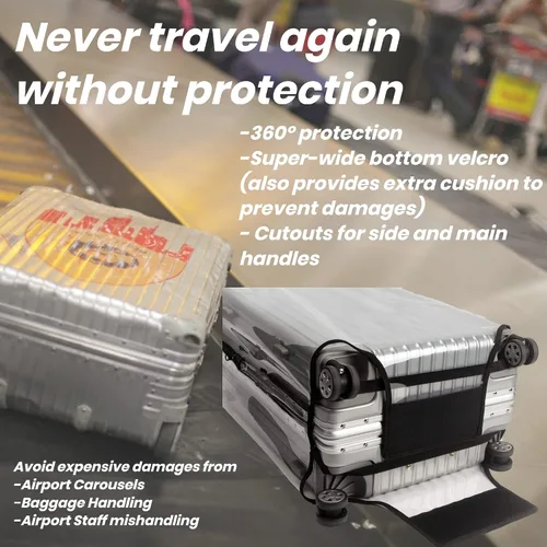 Miniatura 5 de TEA&YOU Cubierta original del equipaje con la prenda impermeable transparente popular de la cremallera de fácil acceso y resistente al daño