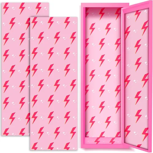 Miniatura 9 de Haull 2 piezas de casillero escolar magnético papel tapiz accesorios para niñas y niños 12 x 36 pulgadas, decoración de casillero extraíble