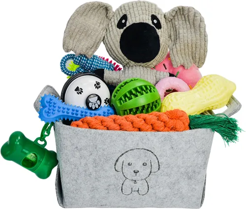 Miniatura 7 de MRSOHRET 20 Piezas Juguetes Masticables para Cachorros en Dentición, Juguetes Masticables para Perros con Juguete de Cuerda, Cepillo de Dientes