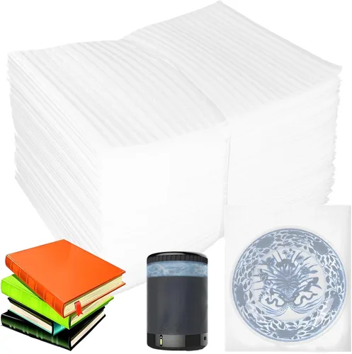 Miniatura 21 de Bolsas de espuma acolchada de 8'' x 10'', 50 piezas de suministros de amortiguación para mudanzas, bolsas de espuma que protegen artículos frágiles