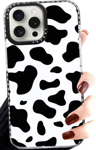 Miniatura 25 de Abbery Diseñado para iPhone 8 Plus/7 Plus/6 Plus/6S Plus Funda transparente con estampado de vaca, linda funda protectora de silicona TPU