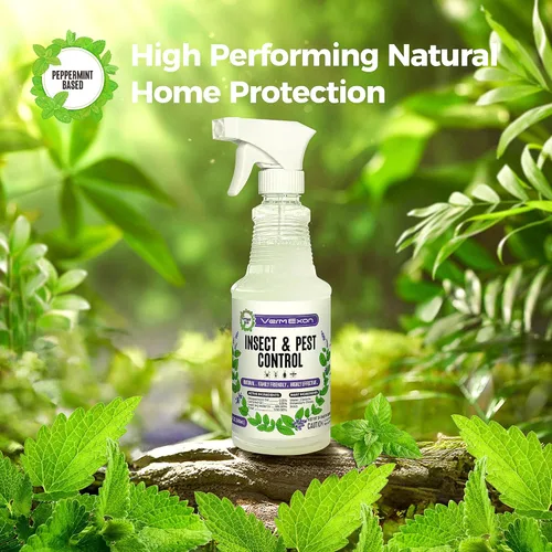 Miniatura 4 de VermExon Spray de Control de Insectos y Plagas con Aceite de Menta – 16oz Mata Insectos Natural a Base de Plantas para Arañas, Hormigas, Moscas