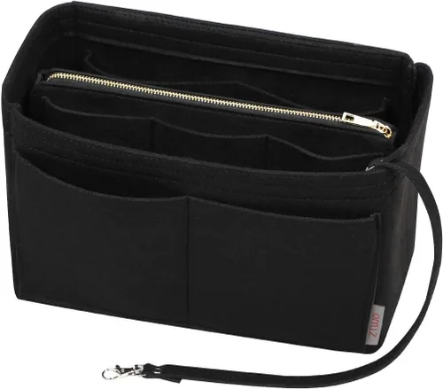 ZTUJO - Organizador de bolsos de fieltro con cremallera metálica que se adapta a bolsos de mano y tote, especialmente diseñado para bolsos Speedy y