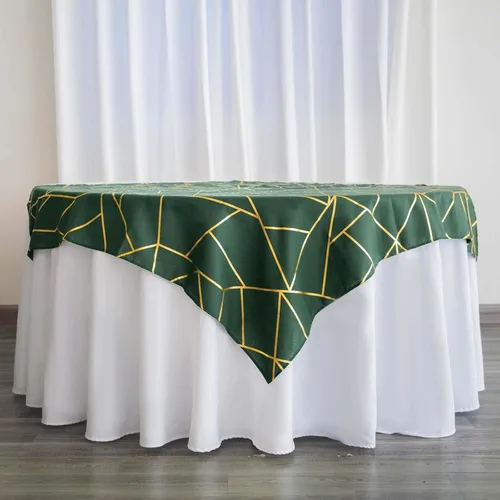 Miniatura 29 de Efavormart - Mantel redondo de poliéster de 120 pulgadas con patrón geométrico dorado Morado