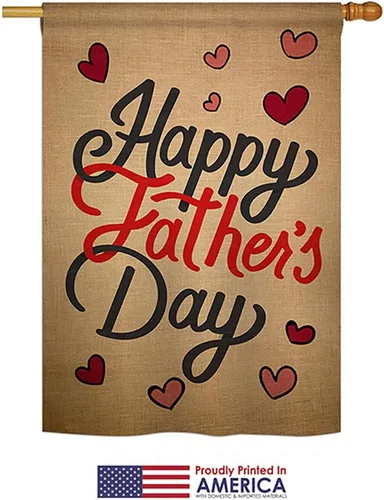 Miniatura 4 de Bandera de casa con texto en inglés «Happy Father's Day House Flag» «Feliz Día del Padre», pancarta para colgar en la pared, para el hogar, césped