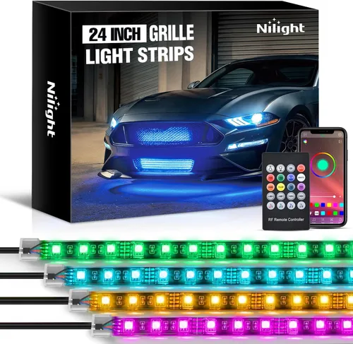 Miniatura 11 de Nilight - TL-31 Kit de tira de luz RGB de 60 pulgadas para caja de camión, 180 LED, control remoto RF con interruptor de encendido y apagado