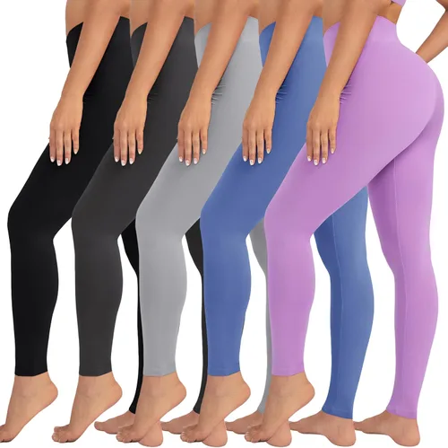 Miniatura 20 de VALANDY Leggings de cintura alta para mujer, elásticos, control de abdomen, entrenamiento, correr, yoga, pantalones, tallas regulares y grandes