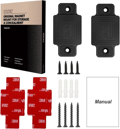 Miniatura 6 de Soporte magnético para pistola para vehículo con clasificación de 46 libras. Soporte magnético de pistola táctica para automóvil, camión, hogar