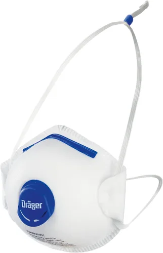Dräger X-plore - Respirador de partículas de 1350 V con válvula de exhalación, paquete de 10, máscara antipolvo certificada por NIOSH