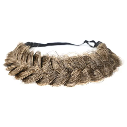 Miniatura 31 de Diadema trenzada, 2 hebras, clásica, gruesa, trenzada, ancha, elástica, de calidad, sintética, trenzada, para mujeres y niñas, estilo bohemio, 2.42