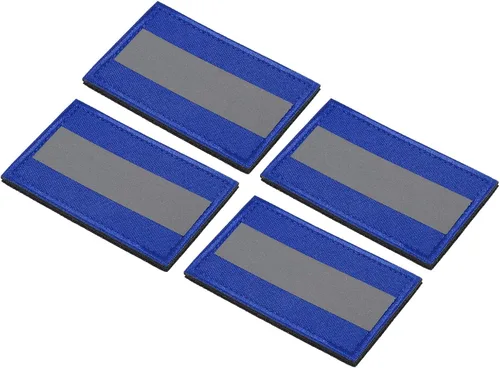 Miniatura 11 de PATIKIL Parche reflectante de 2 x 3 pulgadas, 4 piezas de cierre de gancho y bucle de seguridad para deportistas nocturnos, trabajadores, Negro