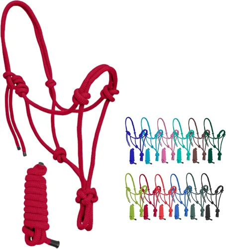 Miniatura 4 de Resistance Halter de cuerda ajustable de nailon liso con plomo a juego de 6 pies