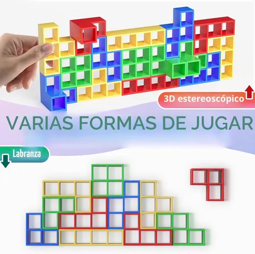 Miniatura 4 de Ziogogco 48 piezas de juguetes de juego, juego de bloques de equilibrio para apilar, perfecto para familia, fiestas, viajes, regalos para niños