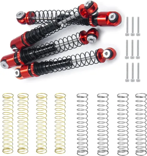 Miniatura 8 de MORLORDY Aleación de aluminio 4 piezas RC Shock 1.890 in amortiguadores ajustables amortiguadores para choques SCX24 1.890 in actualizaciones 1/24