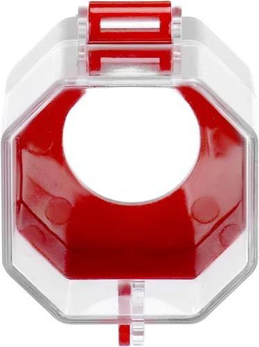 Miniatura 2 de QWORK Cubierta de botón de parada de emergencia, paquete de 4 protectores de plástico para interruptor de palanca, cubierta de bloqueo
