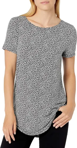 Miniatura 2 de Tienda Essentials Camiseta estilo túnica de manga corta para mujer, paquete de 2
