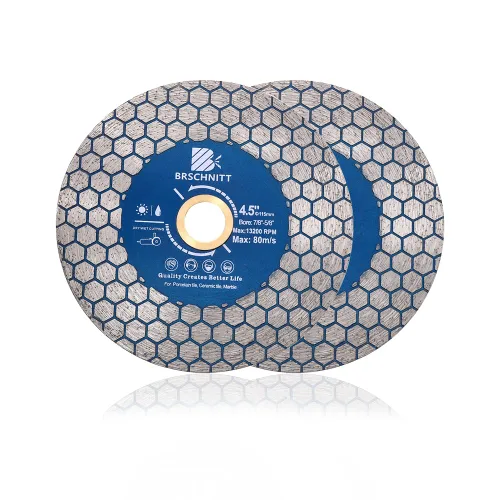 Miniatura 13 de Rueda de corte de granito de diamante de 4 pulgadas, amoladora angular soldada al vacío de 4.134 in, hoja de diamante para cortar porcelana