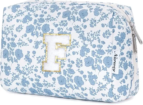 Miniatura 19 de Narwey Bolsa de maquillaje con inicial, regalos de graduación para adolescentes, niñas, niños y adolescentes, cosas de moda de 6 a 18 años, bolsa