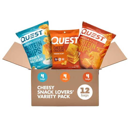 Miniatura 14 de Quest Nutrition, Ojuelas de Proteínas con sabor a Queso Cheddar y Crema Agria, 19g de Proteína, 4g de Carbohidratos Netos, Bajas en Carbohidratos