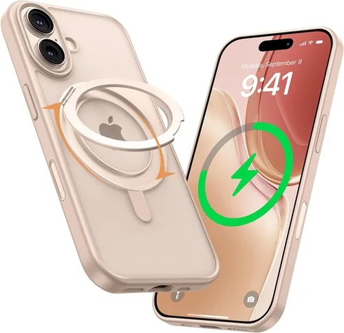 Miniatura 26 de MAGIC JOHN Soporte Magnético Invisible Giratorio 360° para Funda de iPhone 17 Pro [Botón de Control de Cámara] [Compatible con MagSafe] 16 FT Negro