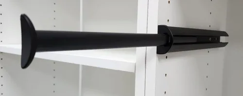 Miniatura 6 de TAG Hardware - Barra de valet de 11 3/4 pulgadas de largo para armario (negro)