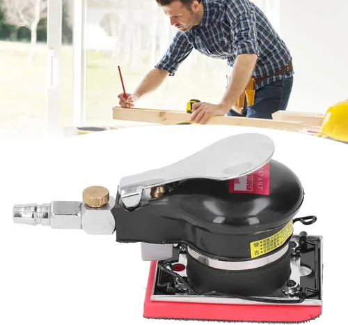 Miniatura 2 de Lijadora orbital neumática Herramienta de lijadora de aire de 1/4 pulgadas 10000RPM Mini máquina pulidora para compuestos de madera Herramienta