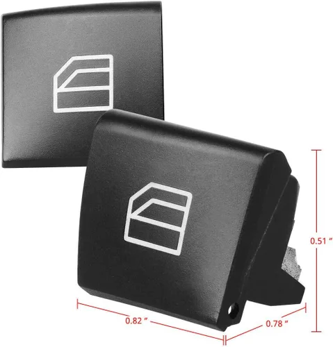 Miniatura 7 de Jaronx 2 tapas de botón para interruptor de ventana del conductor compatibles con Mercedes Benz, Power Master, interruptor de elevalunas compatible