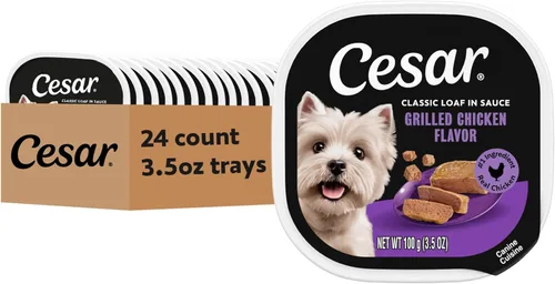 Miniatura 20 de Cesar - Comida húmeda clásica para perros en salsa con receta de cordero, bandejas fáciles de pelar de 3.5 onzas, 24