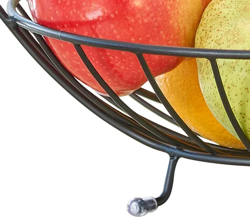 Miniatura 4 de Spectrum Yumi - Frutero arqueado para mesa de comedor, encimera de cocina, organizador de frutas, soporte de cesta de frutas de alambre negro