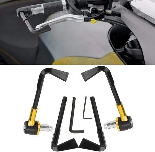 Miniatura 9 de EVGATSAUTO Protectores de palanca de motocicleta, CNC Freno Delantero Palanca de Guardia de la Motocicleta Handgrip Guard Moto Protector Manillar