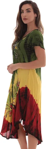 Miniatura 2 de Riviera Sun Rasta Sundress - Vestido de verano para mujer manga casquillo de rayón